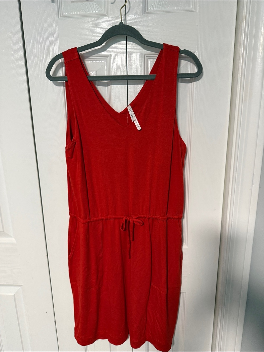 Soma French Terry V Neck Red Aura
